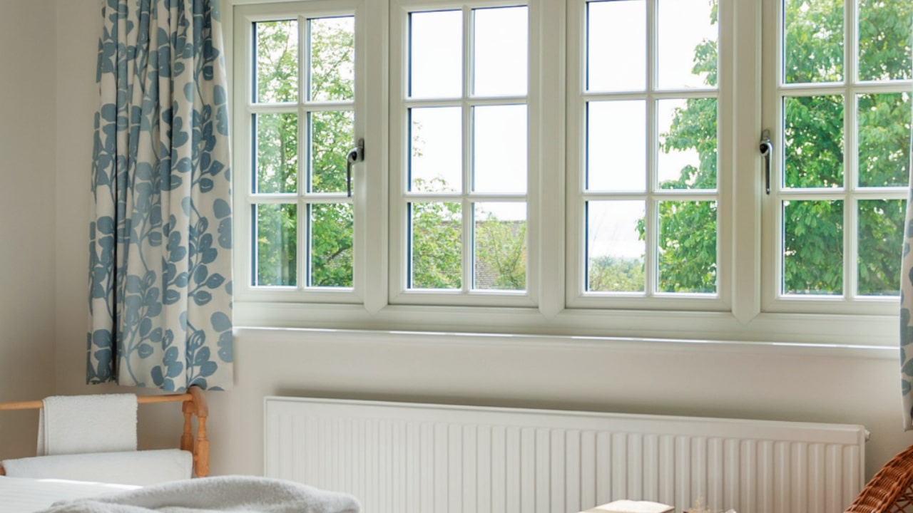 Georgian windows in white uPVC by Coral.