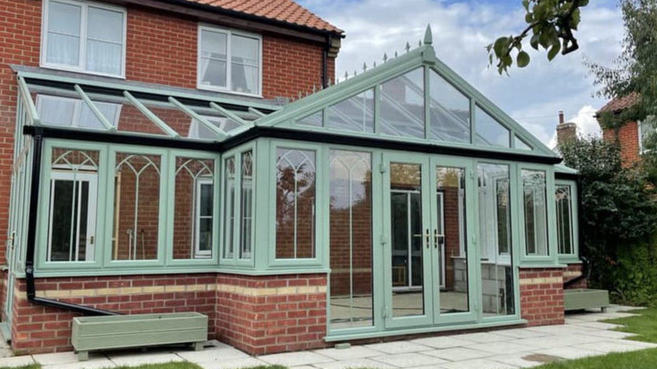 Trade Glazing Direct conservatory in green