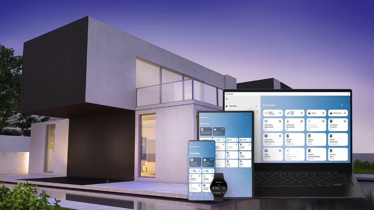 The Samsung EHS Monobloc air source heat pump can be controlled using the Samsung SmartThings app