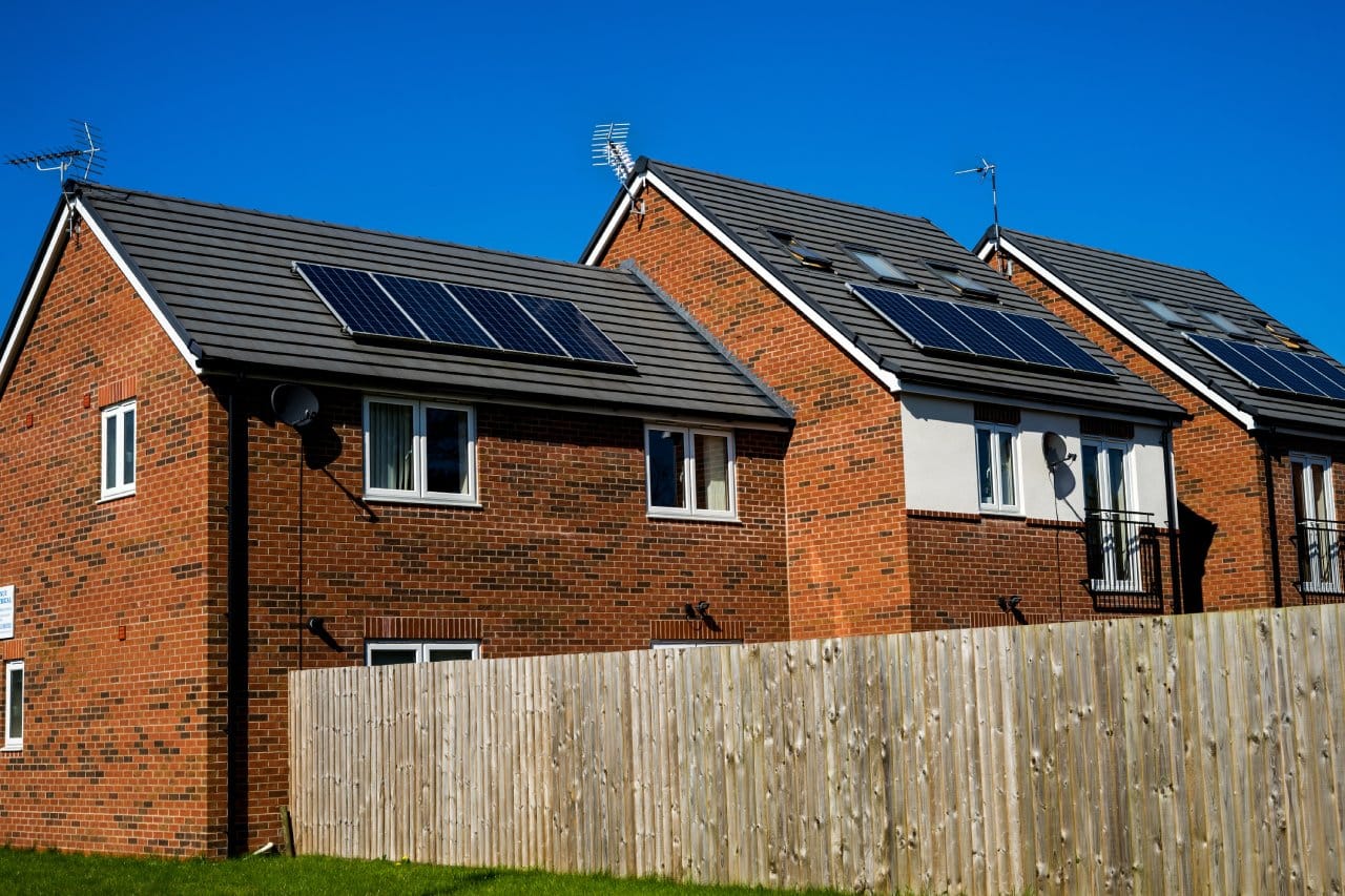 Solar panels on new homes
