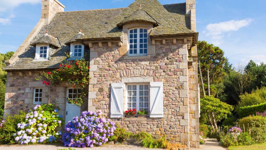 timber windows in cottage